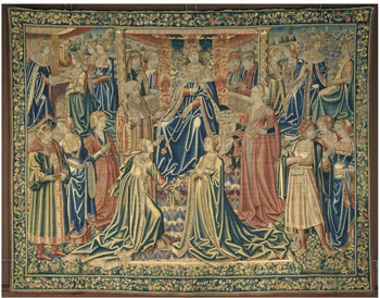 Belgian tapestry of Esther, 1510-1520.