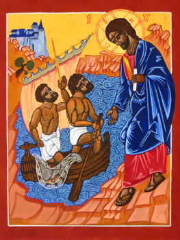 Call of Peter and Andrew painted in 1995 in Chicago.