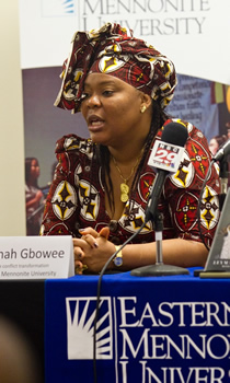 Leymah Roberta Gbowee, leader of the Liberia peace movement.