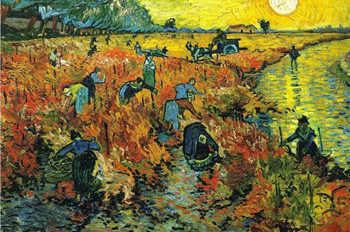 Van Gogh, Red Vineyards at Arles.