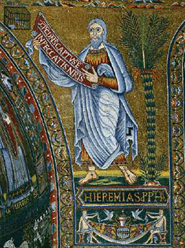 Mosaic of Jeremiah, 1140-43, Santa Maria in Trastevere, Rome.