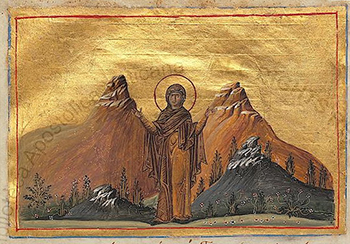 Menologion of Basil II, Saint Thecla, 985.&nbsp;