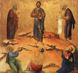 Transfiguration: Duccio di Buoninsegna, Italy (1308–1311).