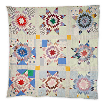 Agatha P. Bennett, Stars, Nine-Block Variation (1970).
