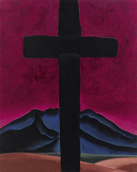 Georgia O’Keeffe, Cross with Red Sky (1929).