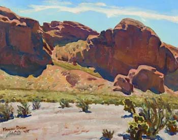 Maynard Dixon, Desert Rocks No. 2 Camelback Mountain (1925).