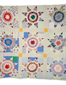 Agatha P. Bennett, Stars, Nine-Block Variation (1970).