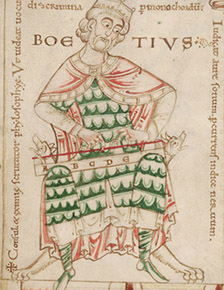 Boethius (480&ndash;524) was a Roman senator, historian, poet, and philosopher. He was a central figure in the translation of Greek classics into Latin.
