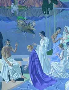 Painting by Edward Irvine Halliday (1902–84).