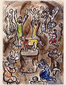 Marc Chagall, The Adoration of the Golden Calf (1966).&nbsp;